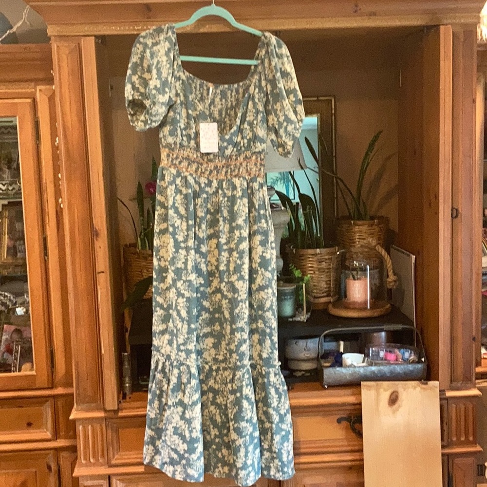 Free People soft sea foam maxi dress